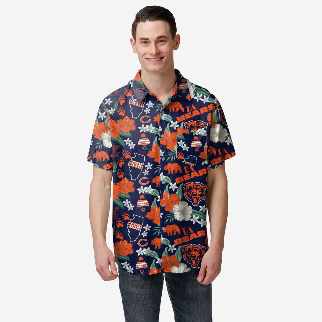 Chicago Bears City Style Button Up Shirt FOCO S - FOCO.com