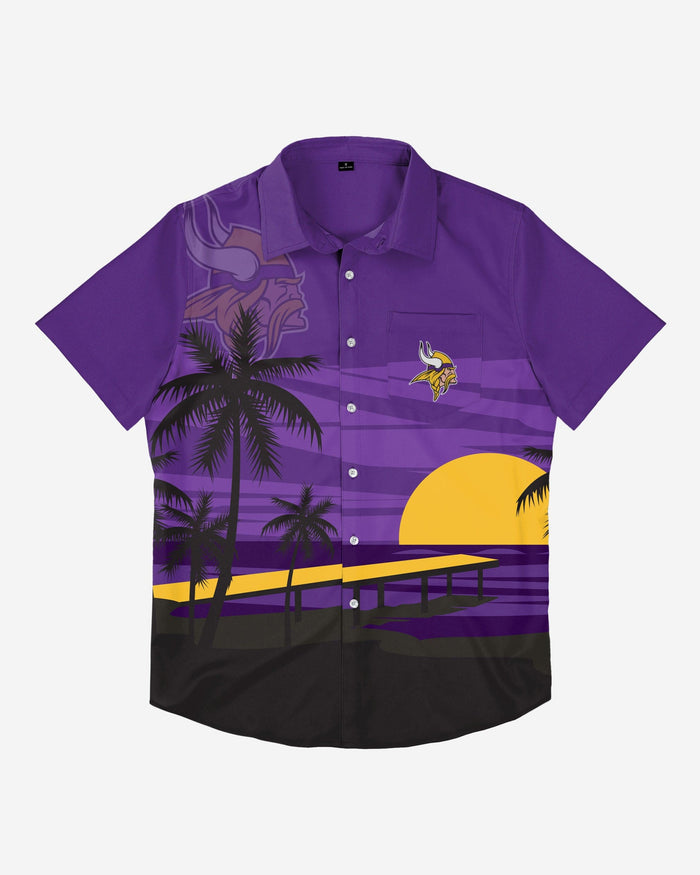 Minnesota Vikings Tropical Sunset Button Up Shirt FOCO - FOCO.com