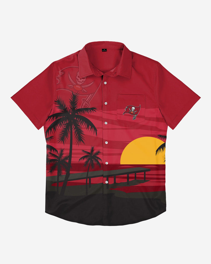 Tampa Bay Buccaneers Tropical Sunset Button Up Shirt FOCO - FOCO.com