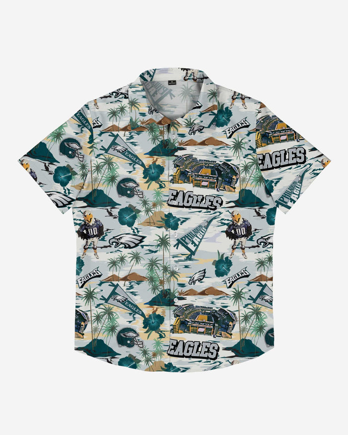 philadelphia eagles dress shirt Philadelphia Eagles NFL Mens Thematic Stadium Print Button Up Shirt