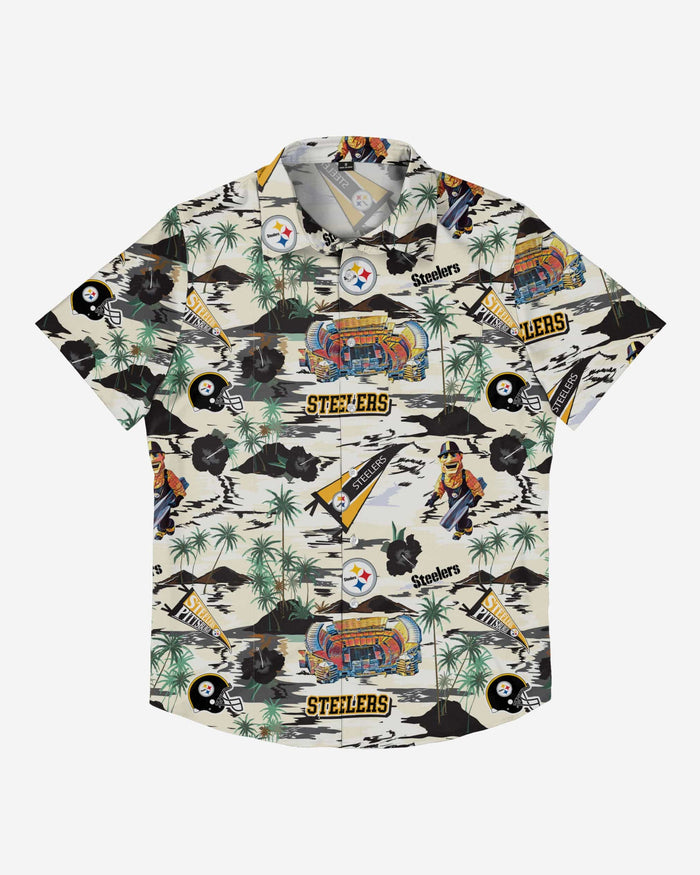 Pittsburgh Steelers Thematic Stadium Print Button Up Shirt FOCO - FOCO.com