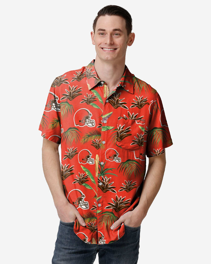 Cleveland Browns Victory Vacay Button Up Shirt FOCO S - FOCO.com