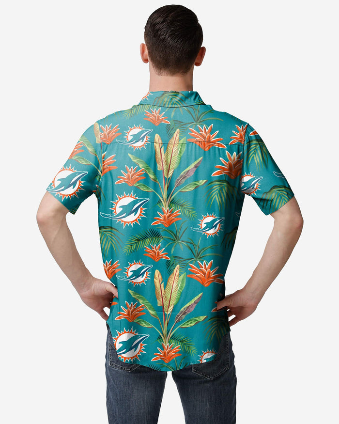 Miami Dolphins Victory Vacay Button Up Shirt FOCO - FOCO.com