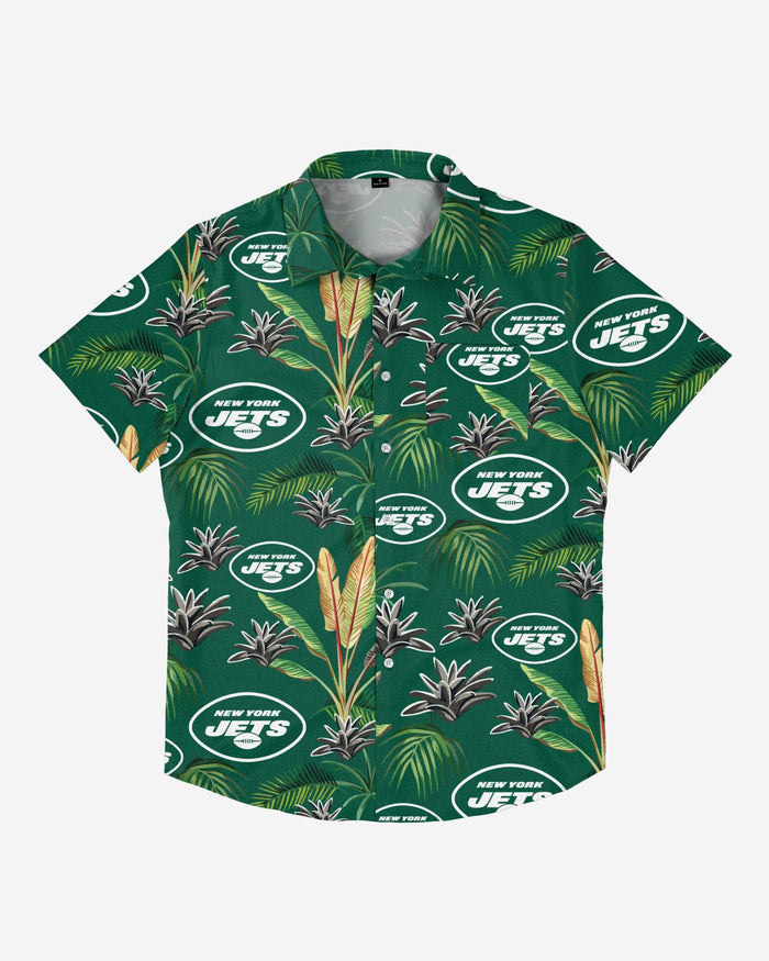 New York Jets Victory Vacay Button Up Shirt FOCO - FOCO.com