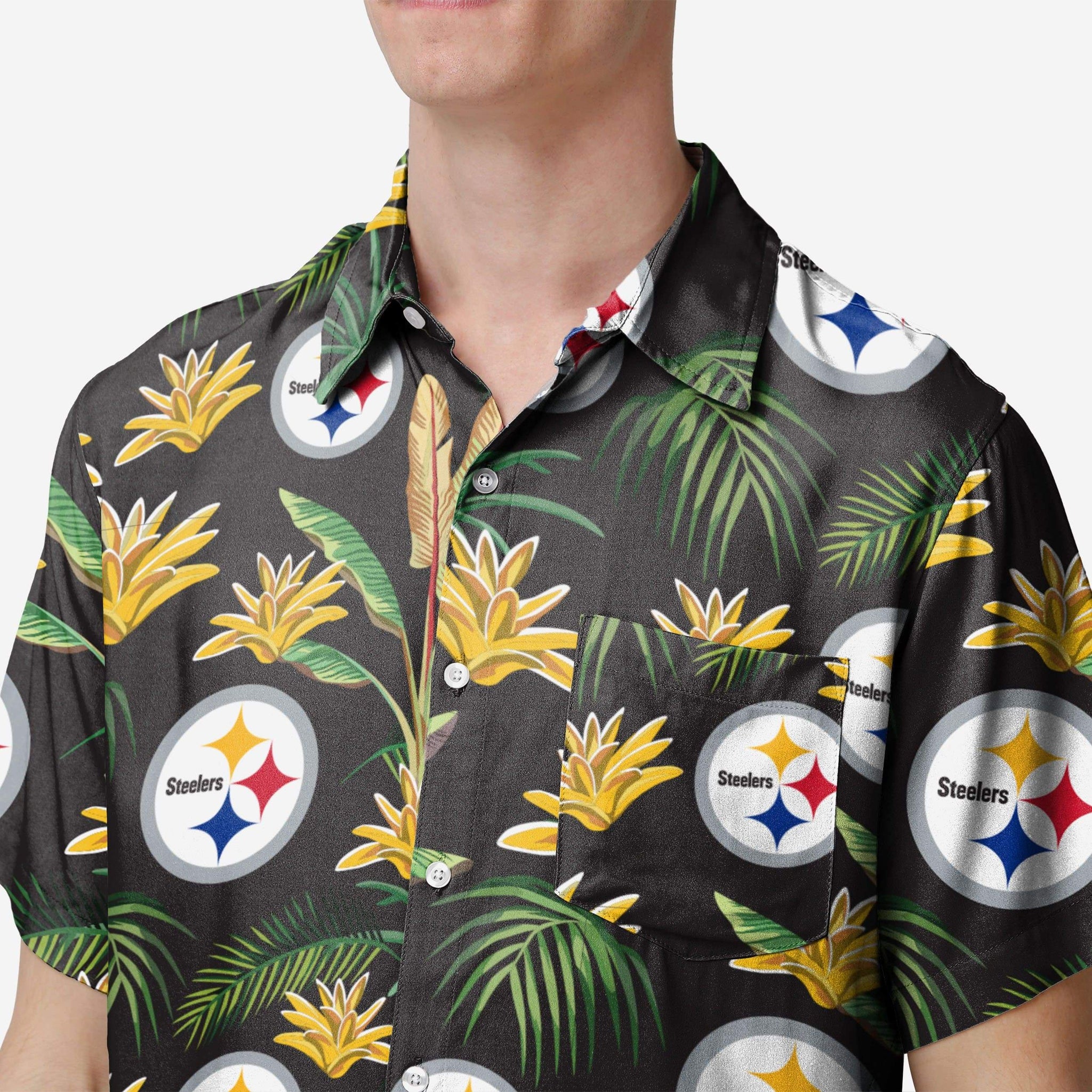 Pittsburgh Steelers Victory Vacay Button Up Shirt