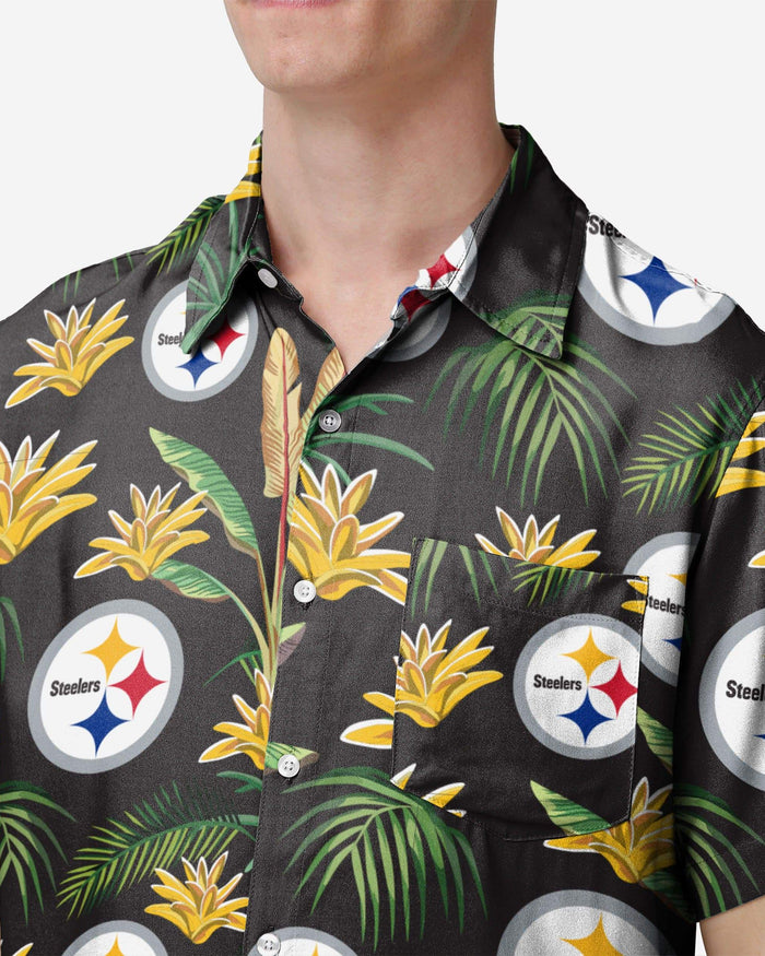 Pittsburgh Steelers Victory Vacay Button Up Shirt FOCO - FOCO.com