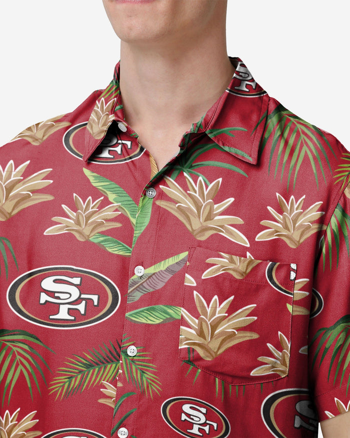 San Francisco 49ers Victory Vacay Button Up Shirt FOCO - FOCO.com