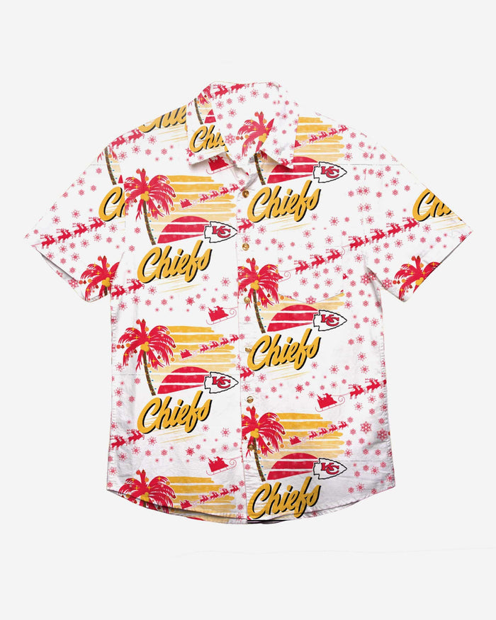 Kansas City Chiefs Winter Tropical Button Up Shirt FOCO - FOCO.com