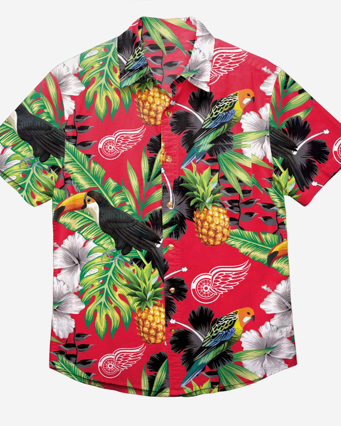 Detroit Red Wings Floral Button Up Shirt FOCO - FOCO.com