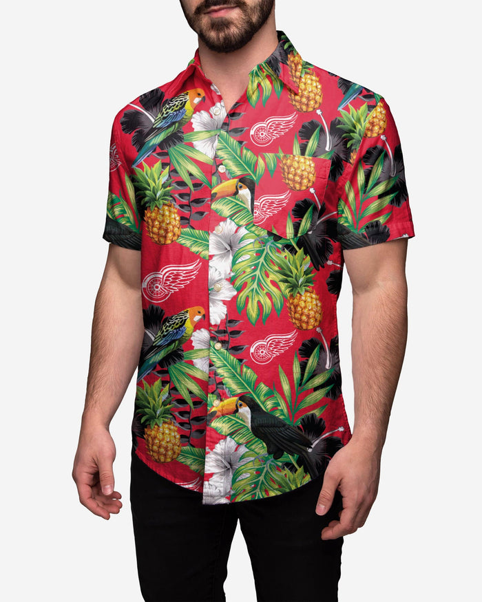 Detroit Red Wings Floral Button Up Shirt FOCO 2XL - FOCO.com