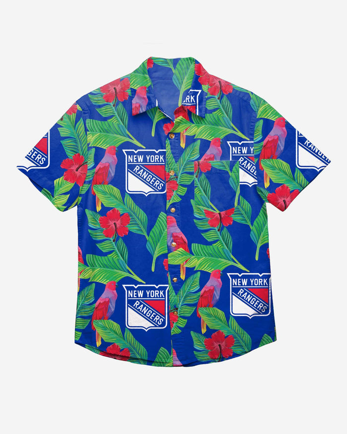 New York Rangers Floral Button Up Shirt FOCO - FOCO.com