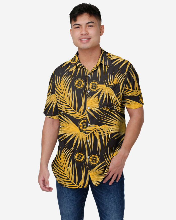 Boston Bruins Hawaiian Button Up Shirt FOCO S - FOCO.com