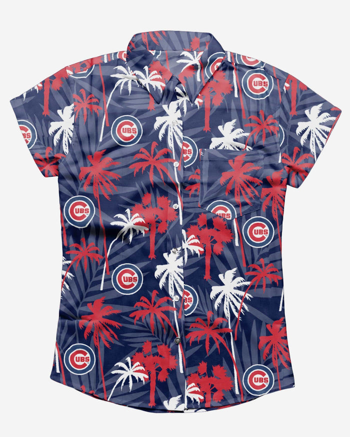 Chicago Cubs Tropic Of Da Palms Womens Button Up Shirt FOCO - FOCO.com