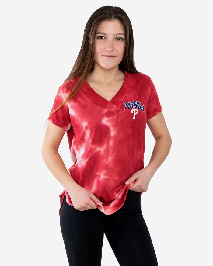 Philadelphia Phillies Womens Tie-Dye Rush Oversized T-Shirt FOCO