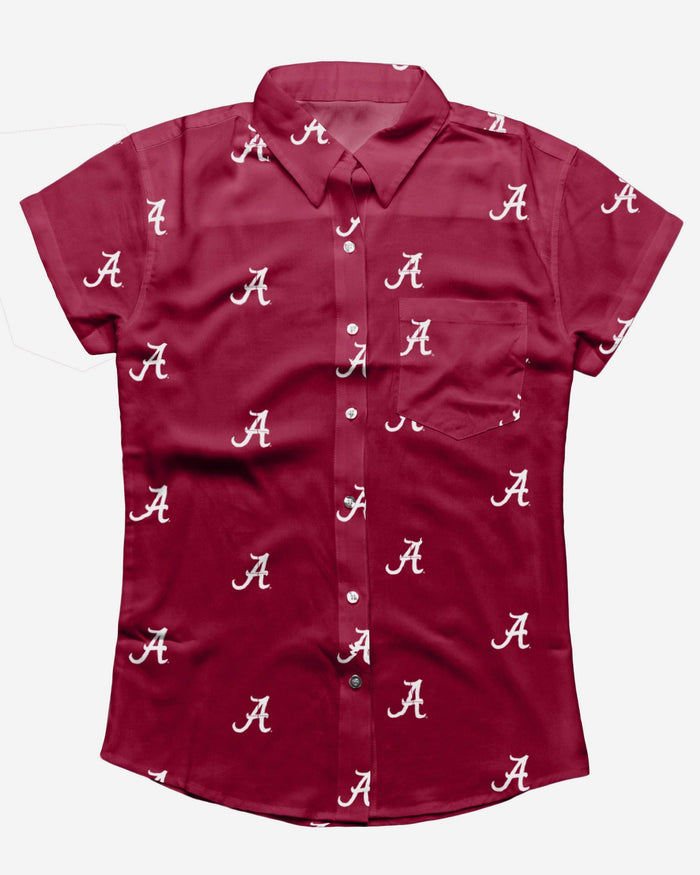 Alabama Crimson Tide Logo Blast Womens Button Up Shirt FOCO - FOCO.com