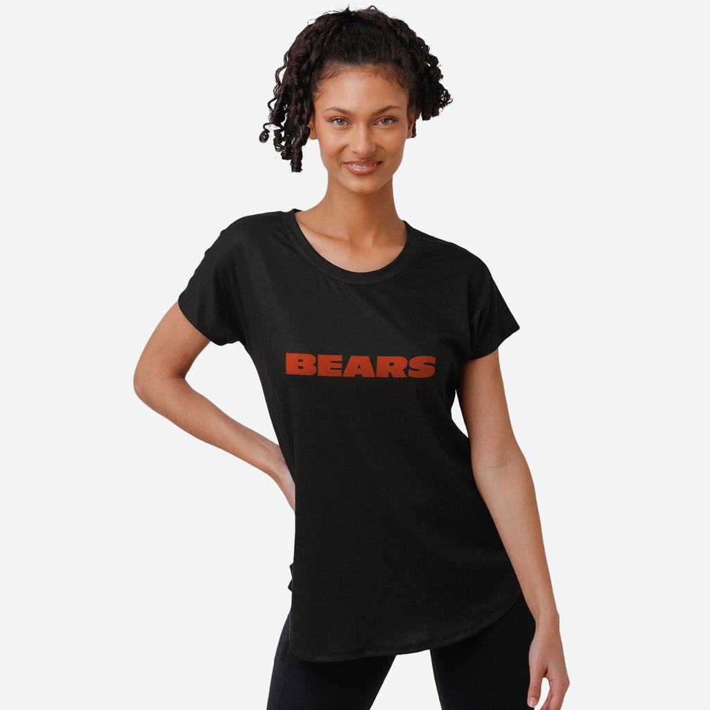 Chicago Bears Womens Wordmark Black Tunic Top FOCO S - FOCO.com