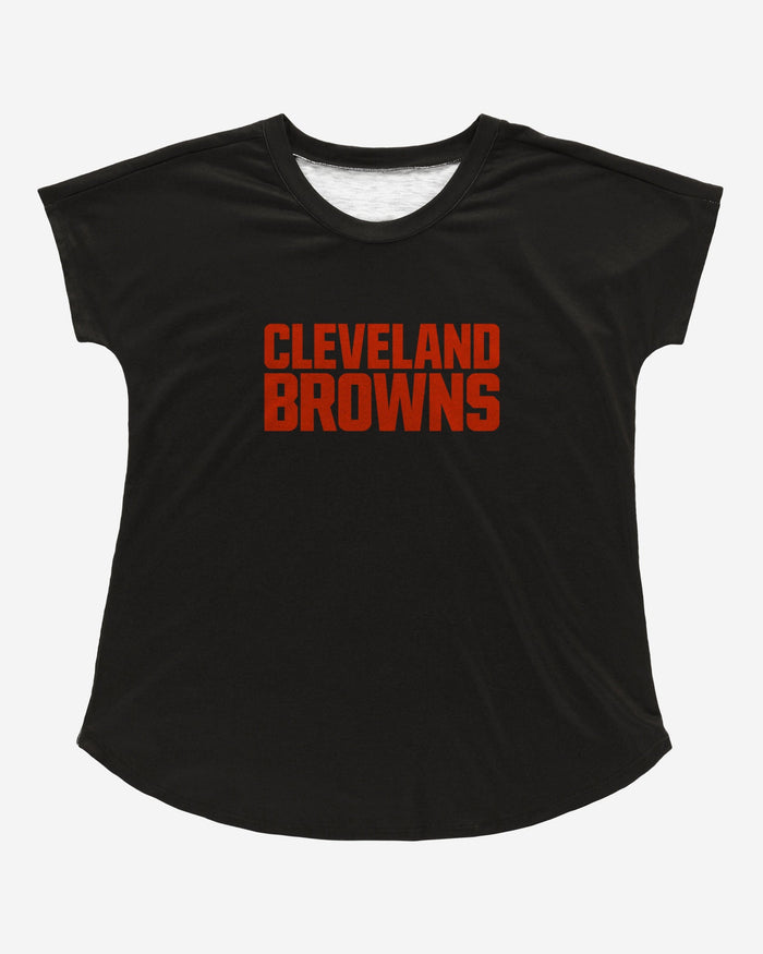 Cleveland Browns Womens Wordmark Black Tunic Top FOCO - FOCO.com