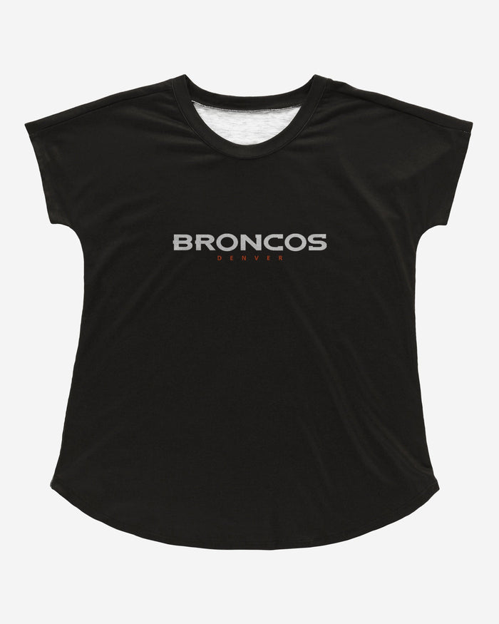 Denver Broncos Womens Wordmark Black Tunic Top FOCO - FOCO.com