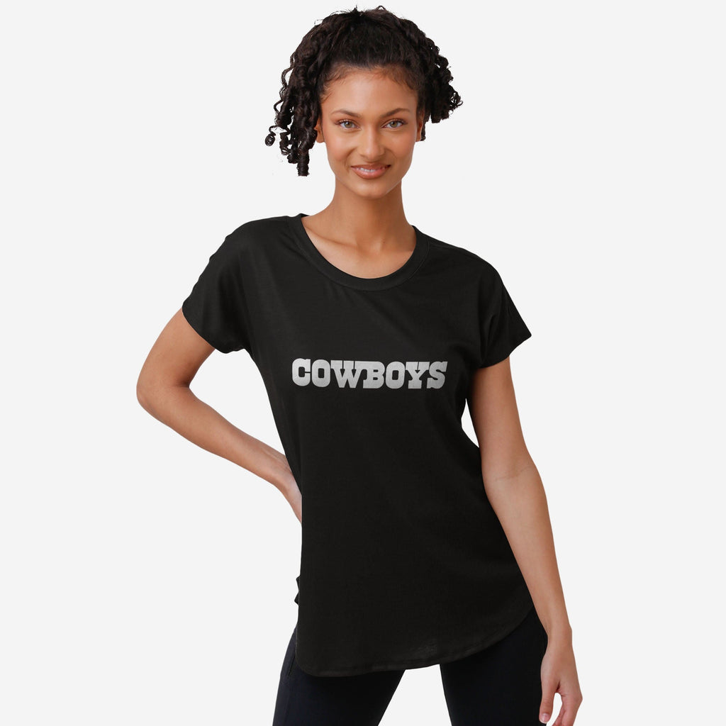 Dallas Cowboys Womens Wordmark Black Tunic Top FOCO S - FOCO.com
