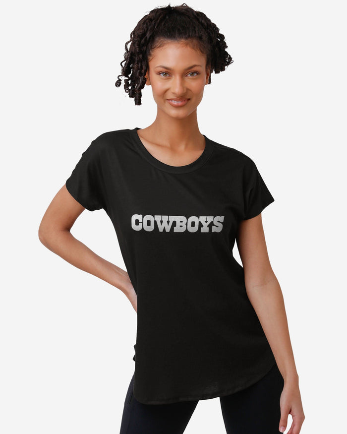 Dallas Cowboys Womens Wordmark Black Tunic Top FOCO S - FOCO.com