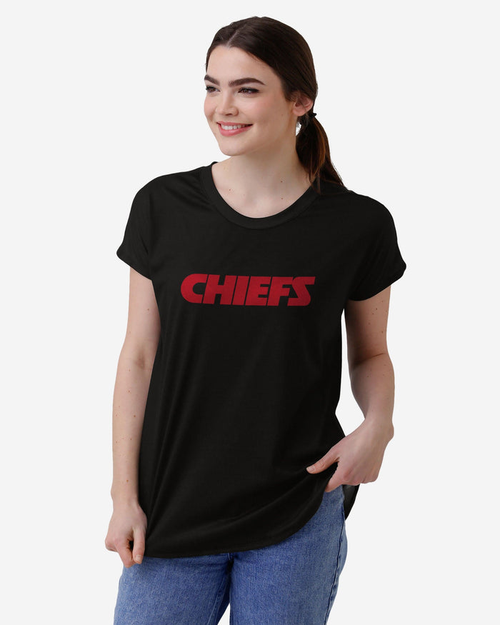 Kansas City Chiefs Womens Wordmark Black Tunic Top FOCO S - FOCO.com