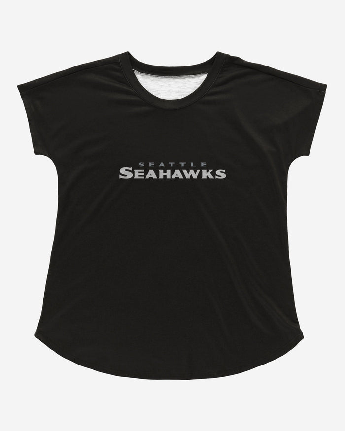 Seattle Seahawks Womens Wordmark Black Tunic Top FOCO - FOCO.com