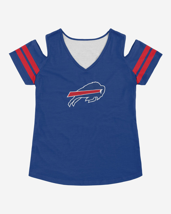 Buffalo Bills Womens Cold Shoulder T-Shirt FOCO - FOCO.com