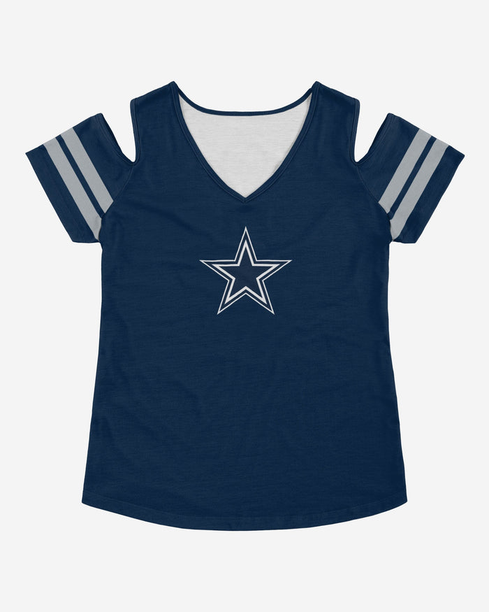 Dallas Cowboys Womens Cold Shoulder T-Shirt FOCO - FOCO.com