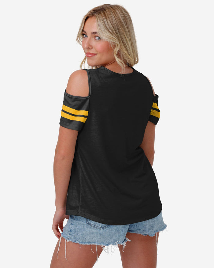 Pittsburgh Steelers Womens Cold Shoulder T-Shirt FOCO - FOCO.com
