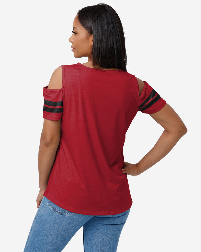 Tampa Bay Buccaneers Womens Cold Shoulder T-Shirt FOCO - FOCO.com