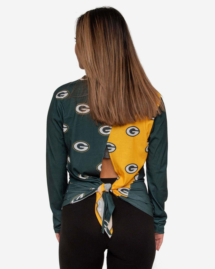 Green Bay Packers Womens Tie-Breaker Long Sleeve Top FOCO S - FOCO.com