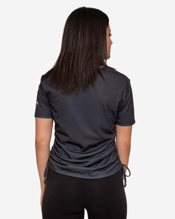New Orleans Saints Womens Ruched Replay Short Sleeve Top FOCO - FOCO.com