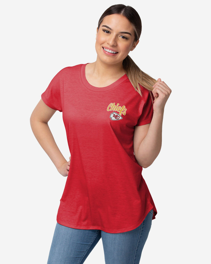 Kansas City Chiefs Womens Script Wordmark Tunic Top FOCO S - FOCO.com