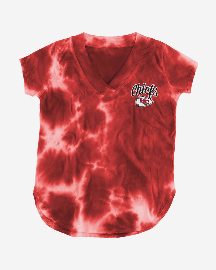 Kansas City Chiefs Womens Tie-Dye Rush Oversized T-Shirt FOCO - FOCO.com
