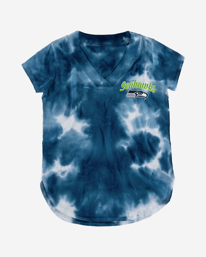Seattle Seahawks Womens Tie-Dye Rush Oversized T-Shirt FOCO - FOCO.com