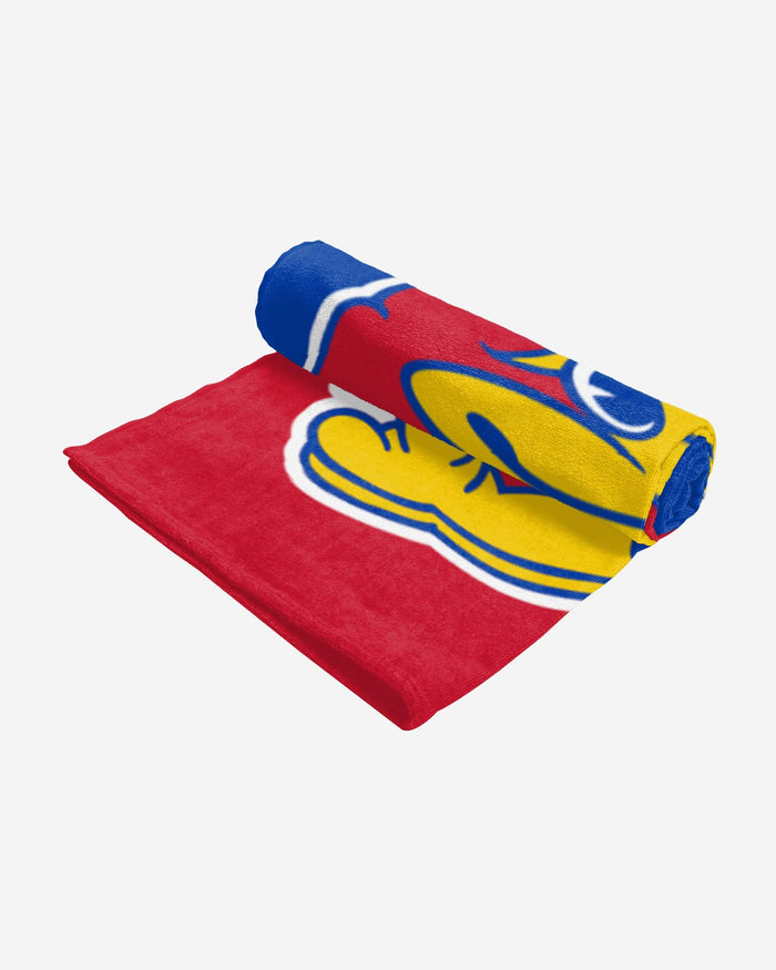 Kansas Jayhawks Big Logo Beach Towel FOCO - FOCO.com