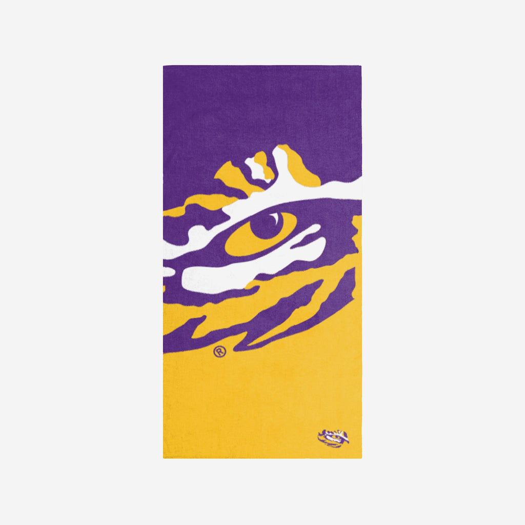 LSU Tigers Big Logo Beach Towel FOCO - FOCO.com