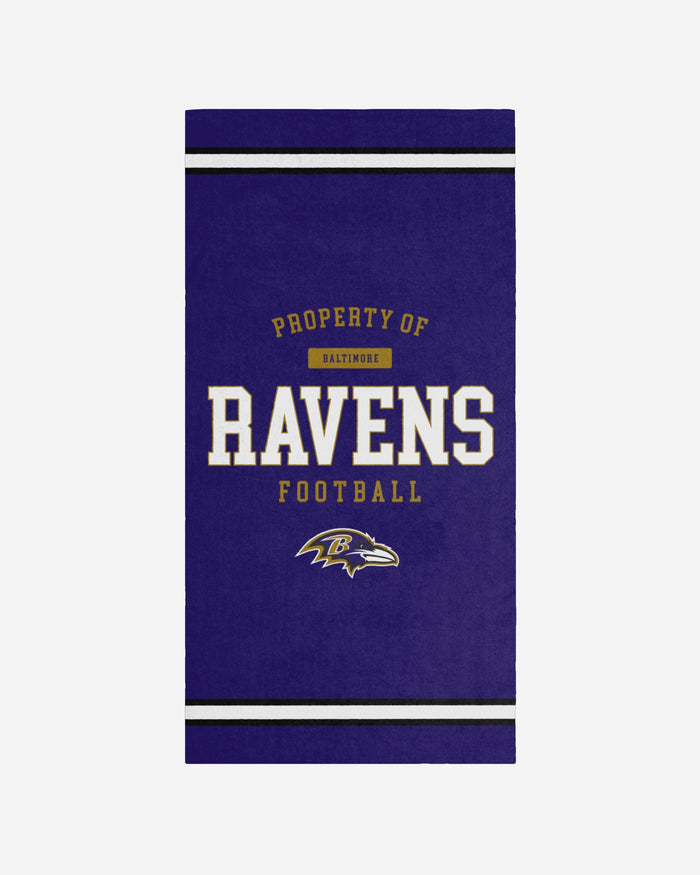 Baltimore Ravens Property Of Beach Towel FOCO - FOCO.com