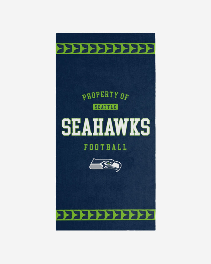 Seattle Seahawks Property Of Beach Towel FOCO - FOCO.com