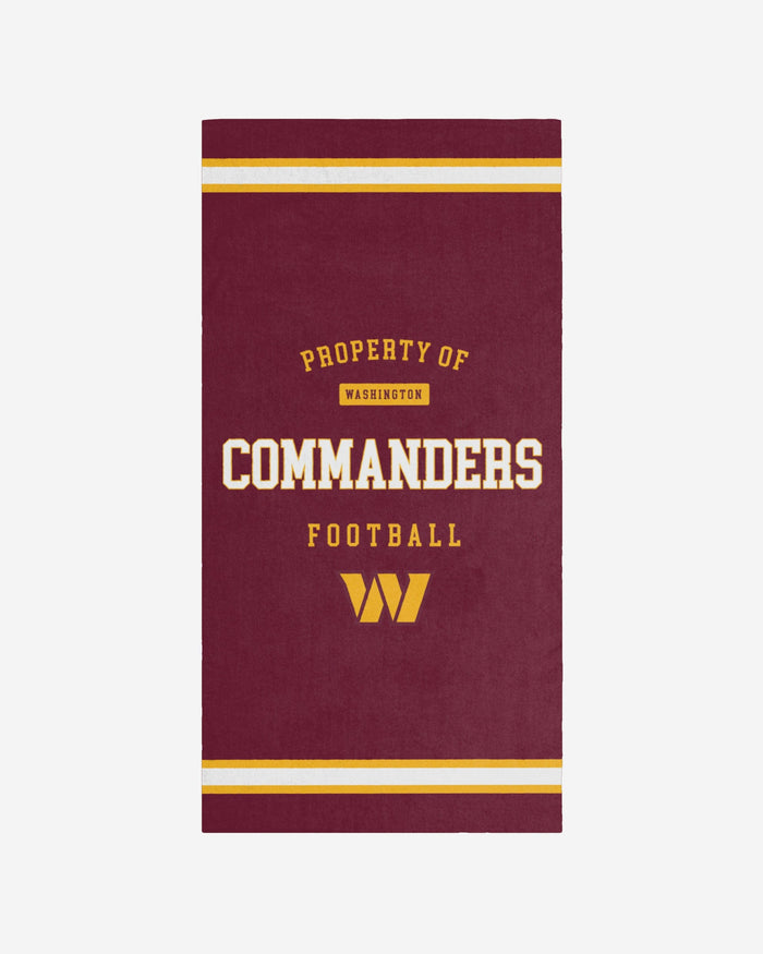 Washington Commanders Property Of Beach Towel FOCO - FOCO.com