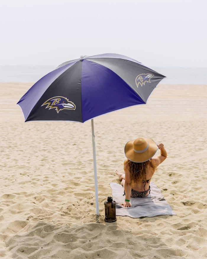 Baltimore Ravens Beach Umbrella FOCO - FOCO.com