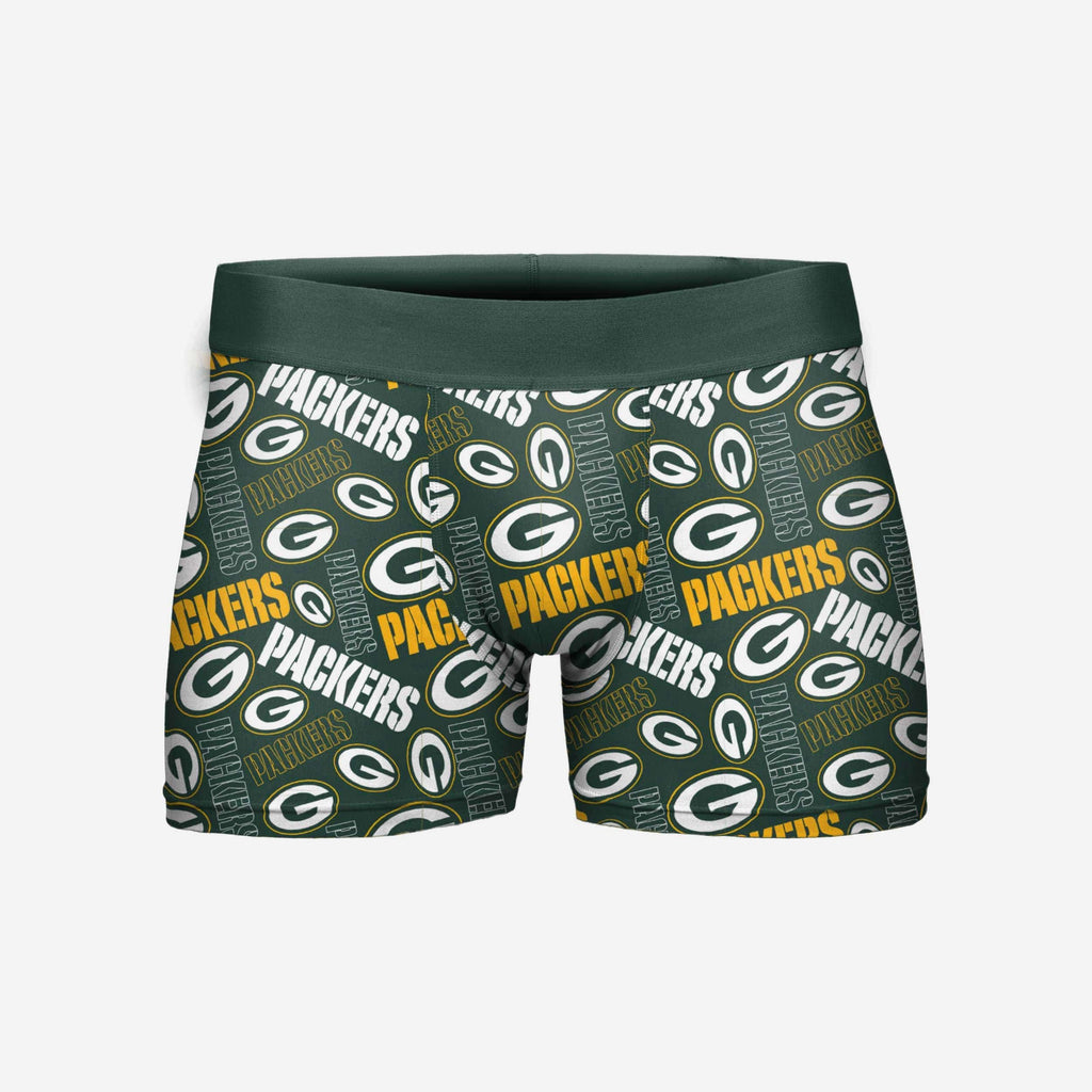 Green Bay Packers Repeat Logo Underwear FOCO M - FOCO.com