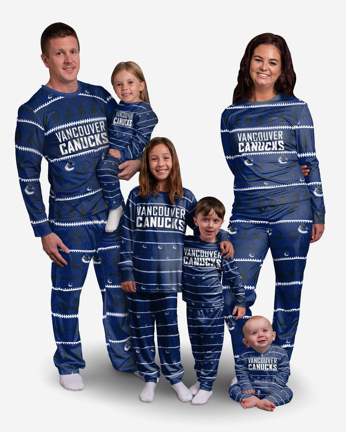 Vancouver Canucks Infant Family Holiday Pajamas FOCO - FOCO.com