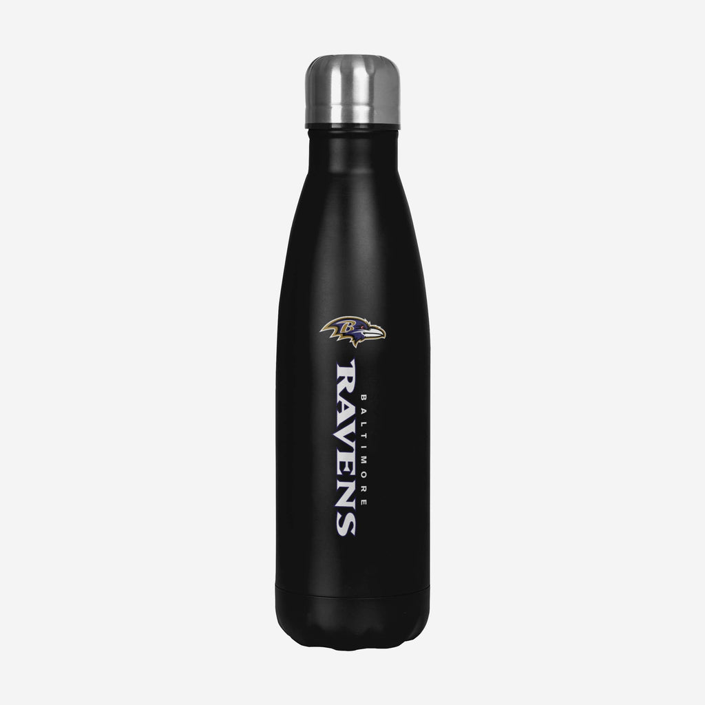 Baltimore Ravens Wordmark Chill Water Bottle FOCO - FOCO.com