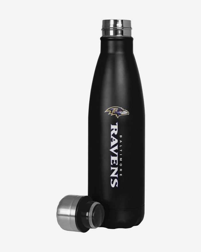 Baltimore Ravens Wordmark Chill Water Bottle FOCO - FOCO.com