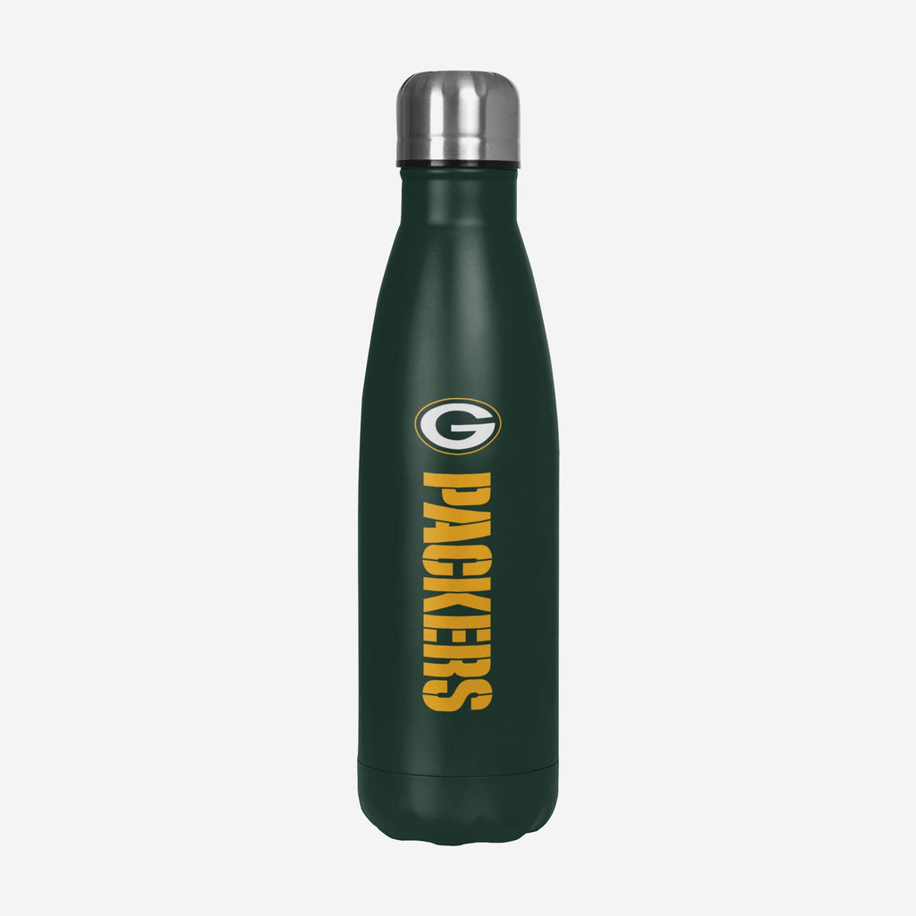 Green Bay Packers Wordmark Chill Water Bottle FOCO - FOCO.com
