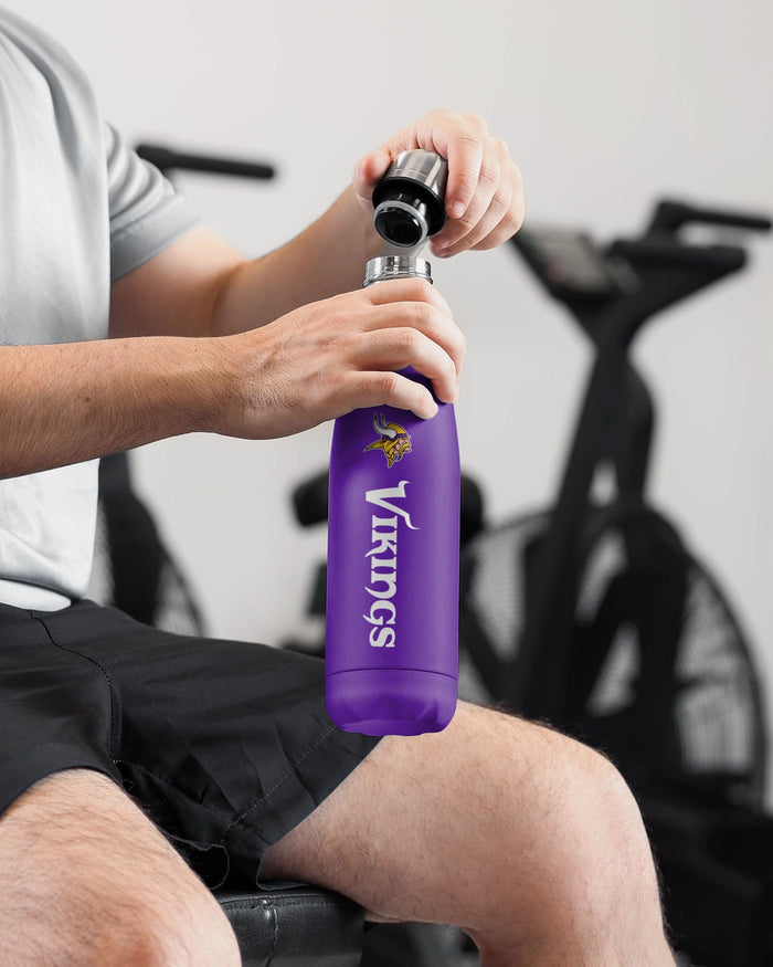 Minnesota Vikings Wordmark Chill Water Bottle FOCO - FOCO.com