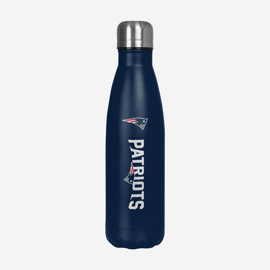 New England Patriots Wordmark Chill Water Bottle FOCO - FOCO.com