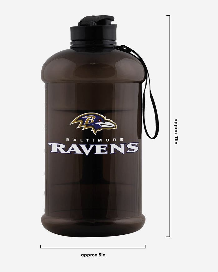 Baltimore Ravens Large Team Color Clear Sports Bottle FOCO - FOCO.com
