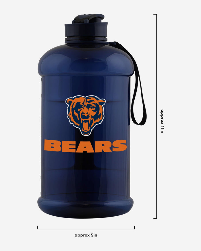 Chicago Bears Large Team Color Clear Sports Bottle FOCO - FOCO.com